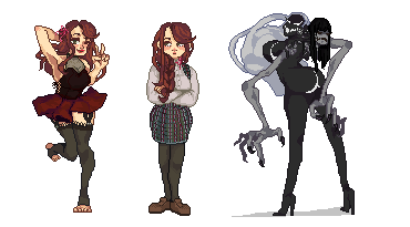 sind0han's tweet photo. more ‘’downloading shit at work takes AGES so i just draw on MS paint’’ stuff
this is one of the character i’ve imagined for an akechi fangame idea. first is a representation of what she thinks she needs to be, second is her original self, third is just a shadow boss design. idk https://t.co/Utg6aogZFE