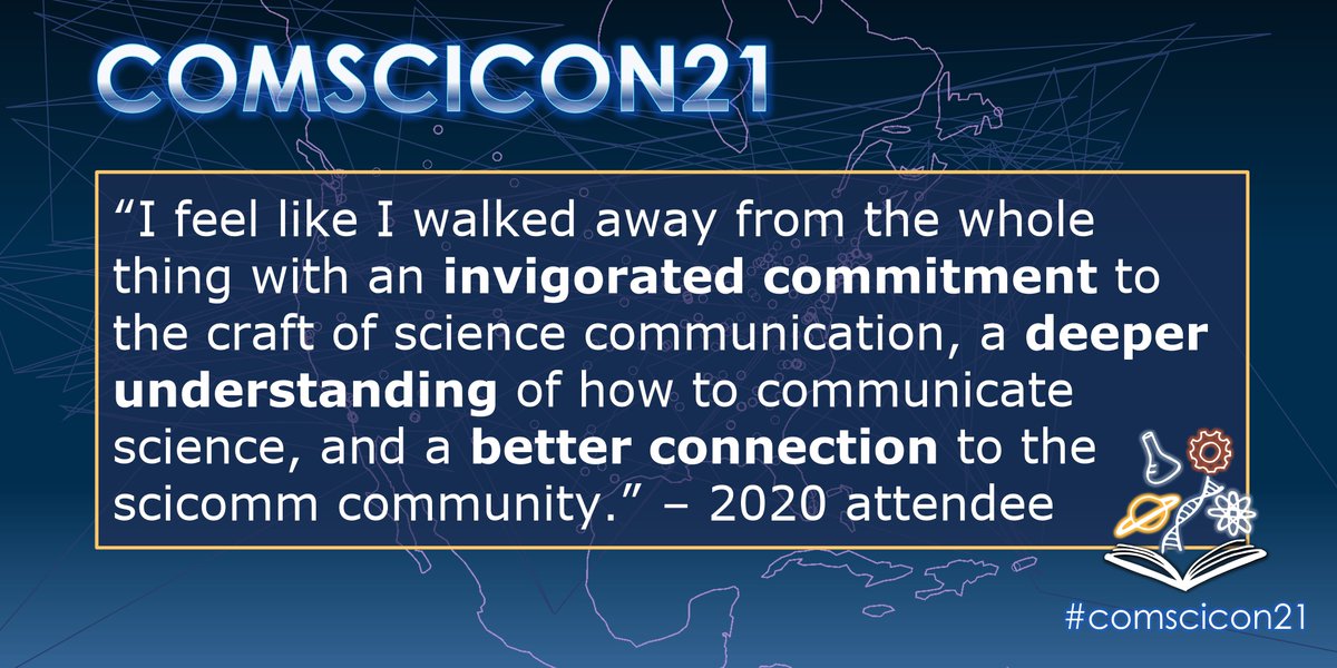 ComSciCon's tweet photo. Why should you apply to #ComSciCon21? Just ask our past attendees!
Apply here: https://t.co/NnTvvSTjwi
#scicomm #sciengage #scienceoutreach #sciencewiting #sciwri #sciart #diversityinSTEM #blackinSTEM #womeninSTEM #latinxinSTEM #LGBTinSTEM #disabledinSTEM #firstgeninSTEM https://t.co/ZpgcqsUN8t
