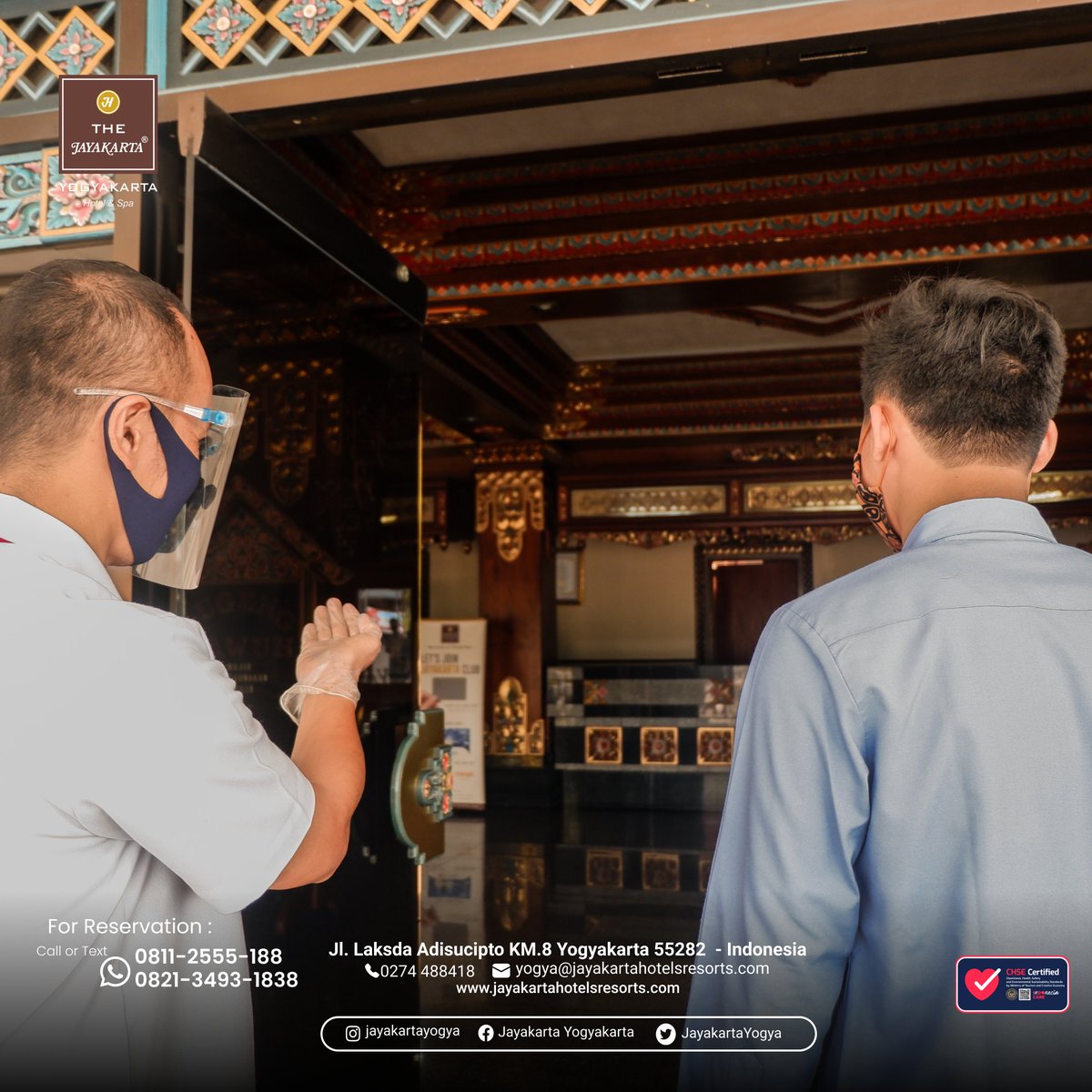 We're getting ready to welcome you all to the new normal era. Don't forget to wash your hand to keep yourself safe, clean and healthy!
For info and order:
📞 RESERVATION (0274-488418)
📞 RESERVATION (0813-9041-4441)
📞 RESERVATION (0821-3493-1838)
#jayakartahotelsresorts #jhr