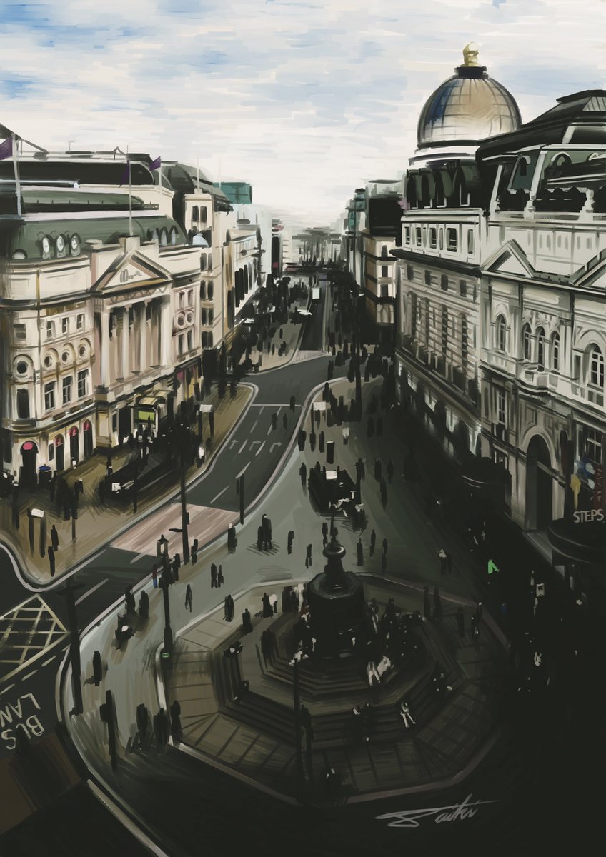 コサカダイキ イラストレーター ロンドンの風景をイラストにしてみましたパート London Illustration Digitalart Clipstudio ロンドン 風景イラスト イラストレーター