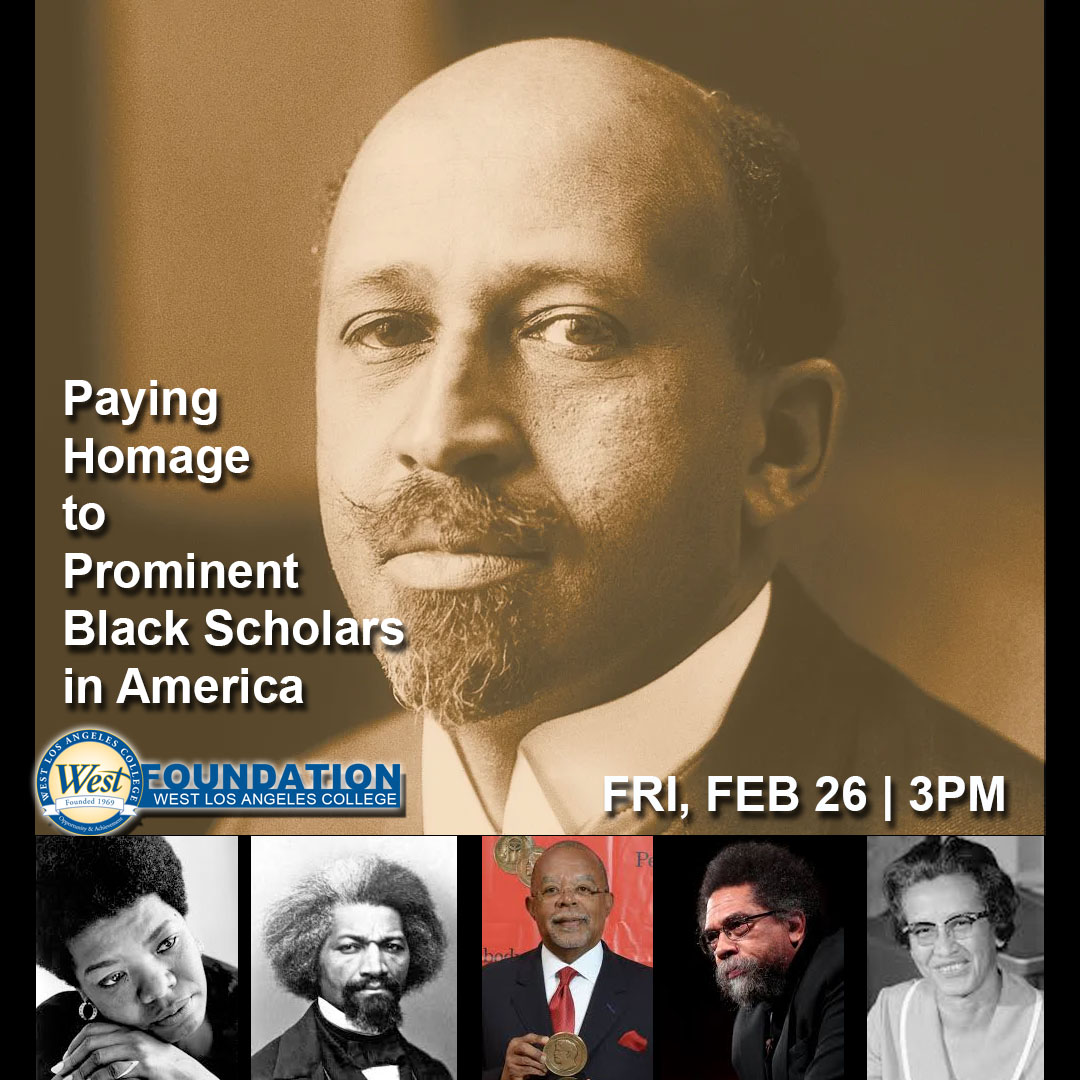 #BHM - See you TOMORROW at 3pm - The #WestLACollege Foundation is hosting a an Homage to Prominent Black Scholars in America. Listen, learn and join the discussion at Zoom ID: 985 649 7413 https://t.co/cxqPBTEU9B