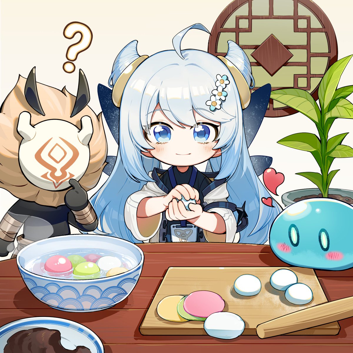 Ae Entropy Via T Co Ci9is3z1ug Featuring Mihoyo Mascot Miyuki What Is This Ah It S Soft Is This Baby Slime