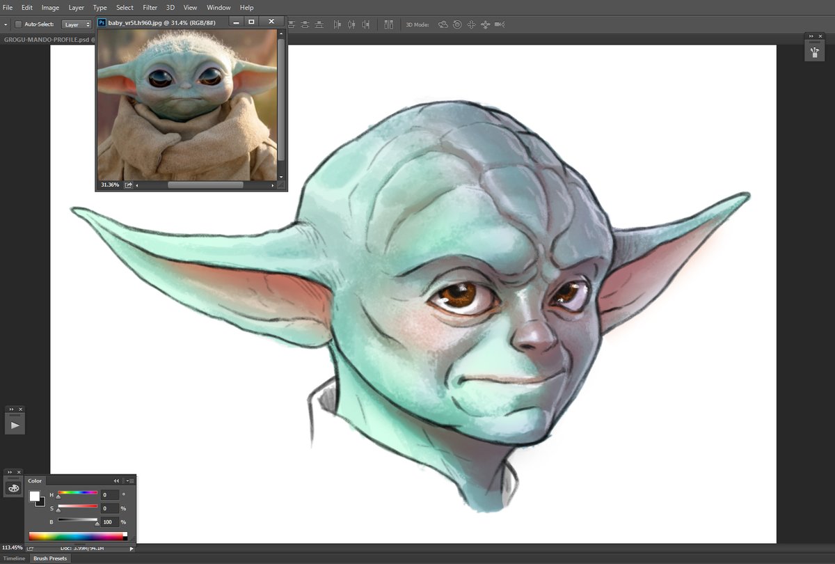 JMatamoros_art's tweet photo. this my new fan-art project, my take in a possible grown up Grogu.

I know this project won't age very well but I really wanted to.

To my version I wanted to add hair and I would like to know, what kind of hairstyle do you think would suit the character?

#characterdesign #grogu https://t.co/PhifNsES16