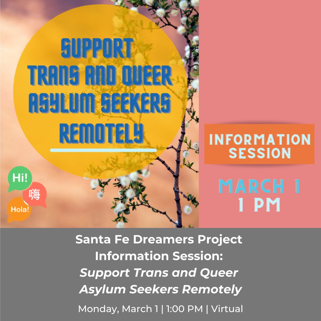 unmlaii's tweet photo. Join the #UNMLAII Monday, March 1st to learn about remote opportunities for Spanish speakers to support trans and queer asylum seekers 300 miles away in Ciudad Juarez. Learn more and register:
https://t.co/fukkD9xBT8 https://t.co/VwMrRpxZU8