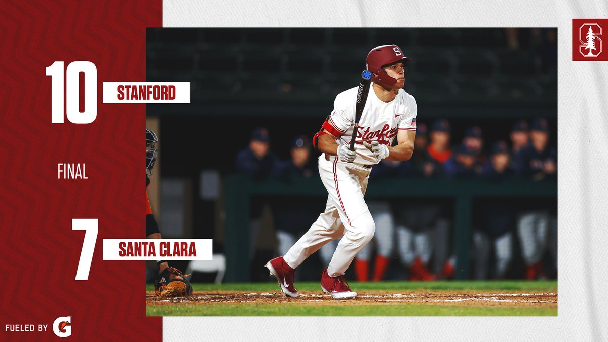 Win » 🌲

The Cardinal homered four times in a 10-7 victory over Santa Clara to open the season!

#GoStanford
