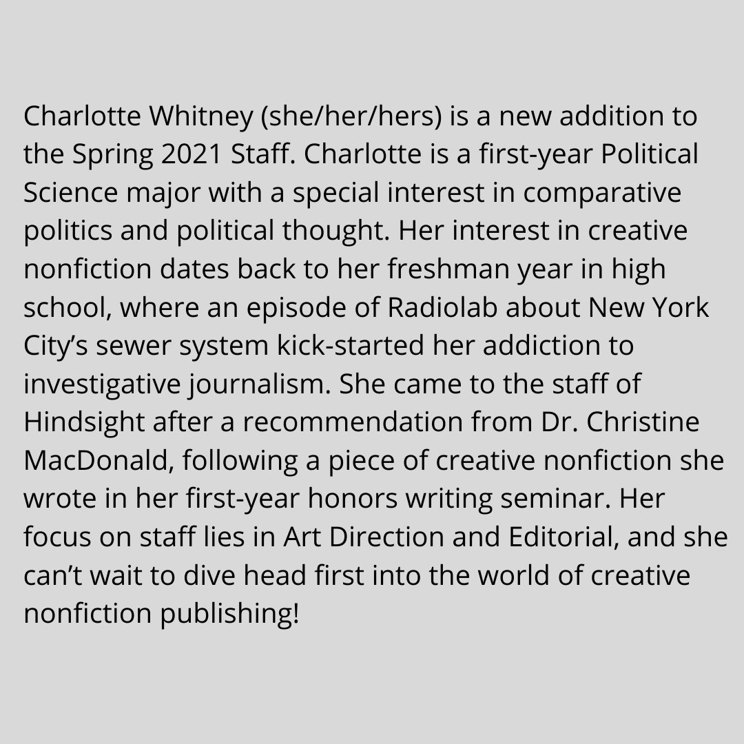 Hindsight Journal tweet media