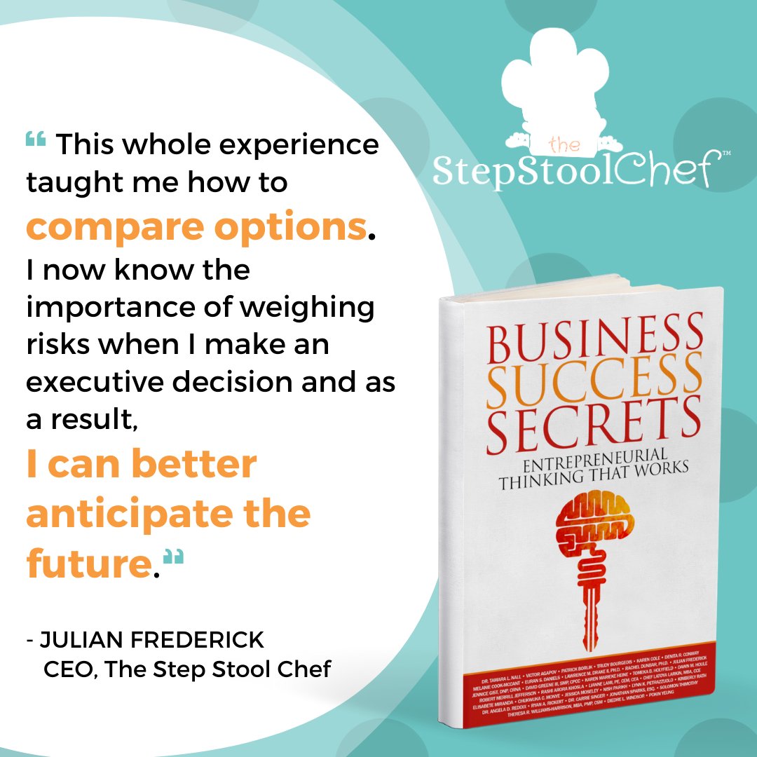 stepstoolchef's tweet image. ONE. WEEK. AWAY. 

Chef Julian's book launches in a week and we couldn't be more excited! Who else can't wait to get your hands on Business Success Secrets!? 

#businesssuccesssecrets #business #book #booklaunch  #Kidpreneur #Kidleadership #empowerment #kidpreneursrock