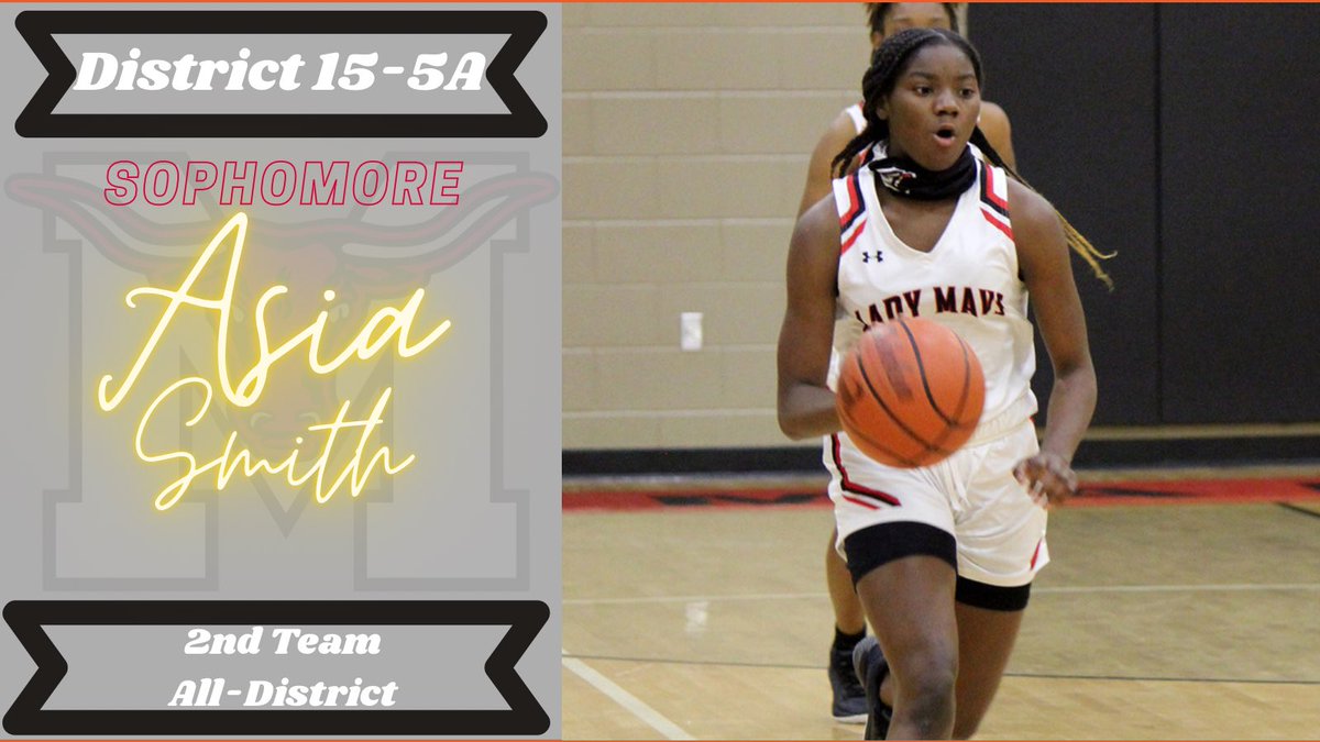 MarshallMavsWBB's tweet photo. Congrats to Asia Smith for winning District 15-5A 2nd Team All-District. She led our team in steals and deflections. #DynamicDiva @marshalltxmavs
@News_Messenger https://t.co/HFGFy0f8Yt