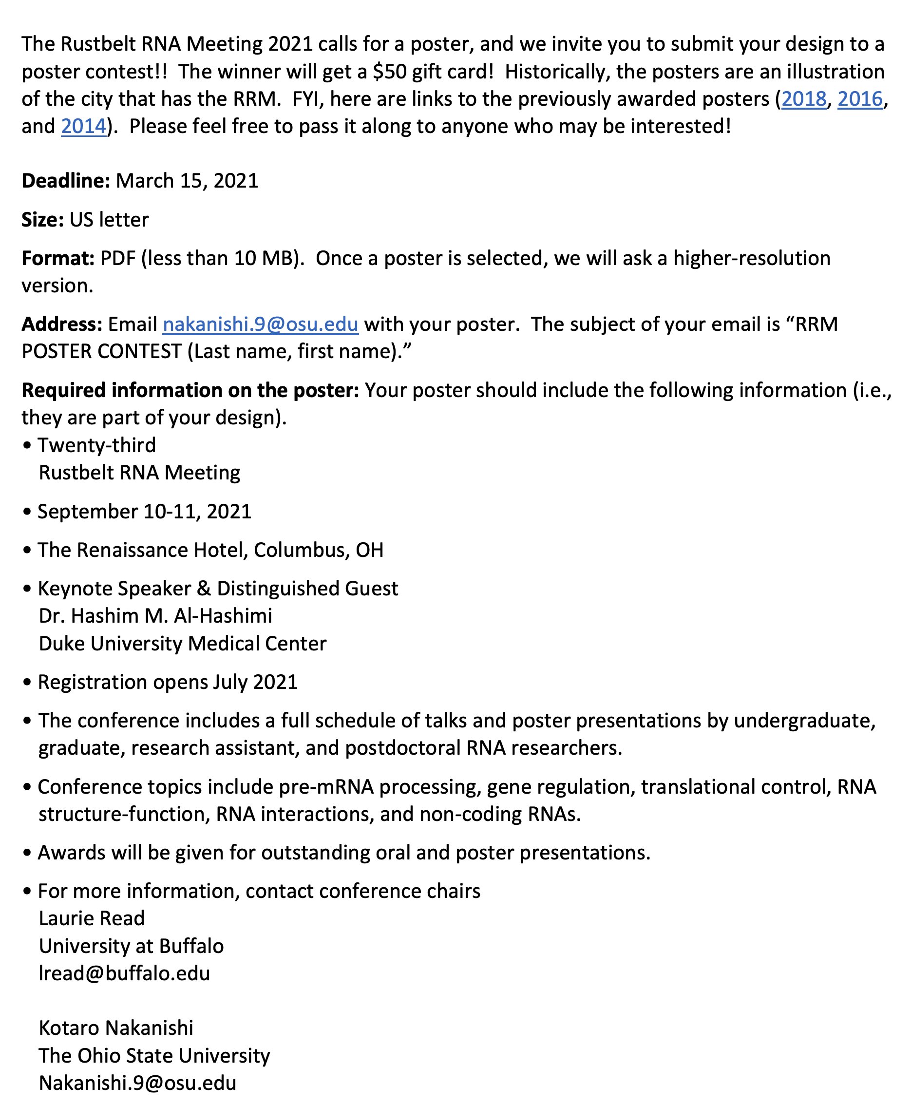 Rustbelt RNA Meeting (RRM_RNA) / Twitter