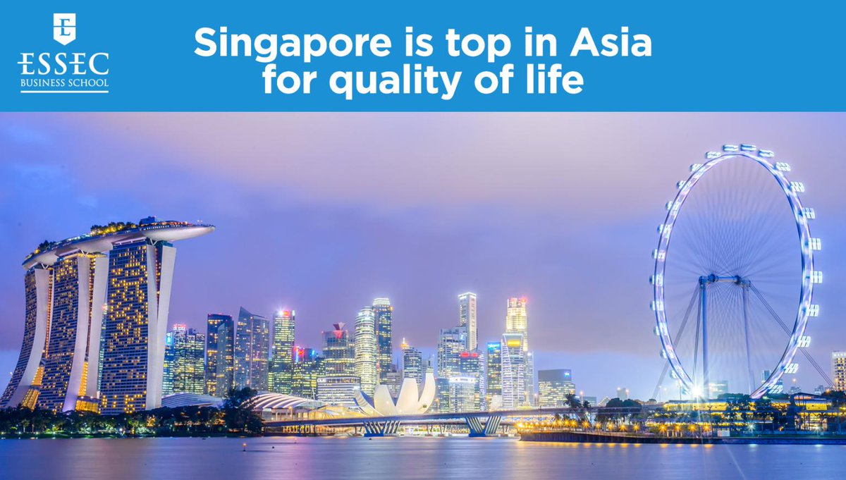 ESSEC_AP's tweet photo. 🇸🇬 #WhyESSECAPAC | Do you know that Singapore is ranked #1 in Asia and #11 globally among the top countries for expats to live in? According to The Quality of Life Index (https://t.co/jlmGpiVb4O) by Blacktower Financial Management. https://t.co/IPXJS0BtzV