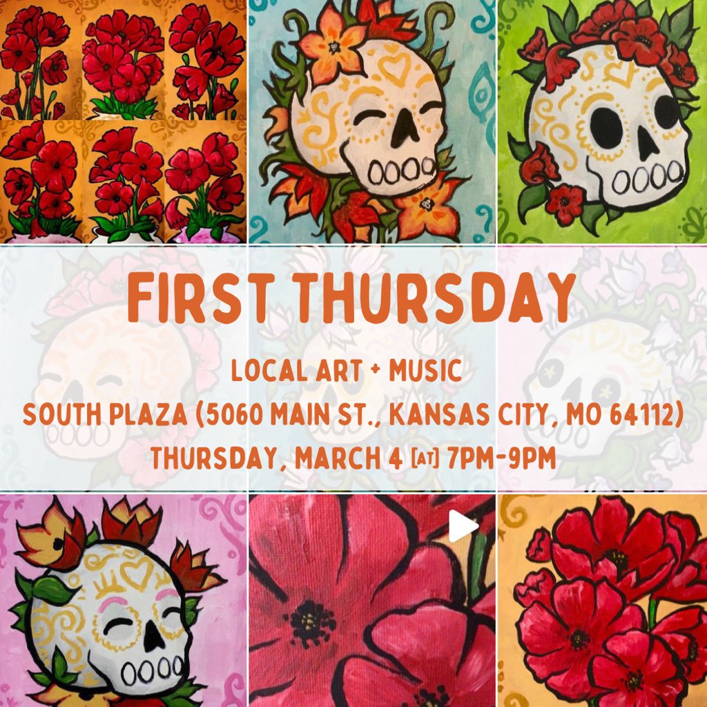 SessionTacoKC's tweet photo. Our #FirstThursday series will highlight our love of local art &amp; local music. Every month, we will feature the works of a local #KC artist and live music from a local musician. Mark your calendars for each first Thursday this spring from 7 p.m. to 9 p.m. https://t.co/9lg29QtQxA