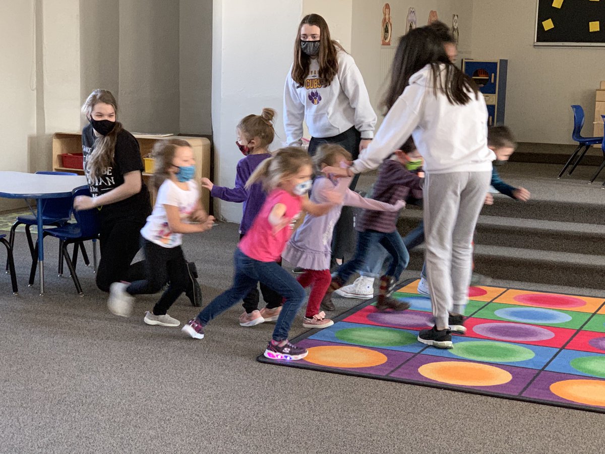 NevadaFCS's tweet photo. Big/little buddies at the NCRC. Mrs. Aanonson’s Child Development class with the theme of monsters. #NevadaCubPride https://t.co/YAM9eOHI4t