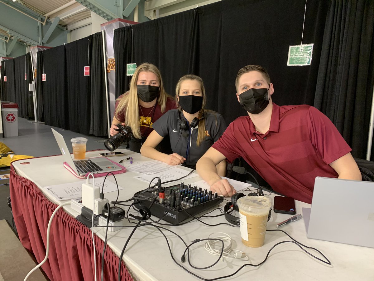 GopherVideo's tweet photo. Another day in the books for @GopherSwimDive at #B1GSD here in Minneapolis! Check out our great crew and streaming setup and watch us on BTN+! https://t.co/cFYKZfYFw5