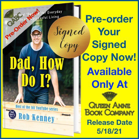 queenannebookco's tweet photo. From the host of the YouTube channel that went viral comes a book that’s part memoir / part inspiration / part DIY. Pre-order your signed copy now - available only at Queen Anne Book Company. We ship anywhere. #dadhowdoi #robkenney #youtubechannel #youtubevideos #seattleauthor https://t.co/1I2080nb2g