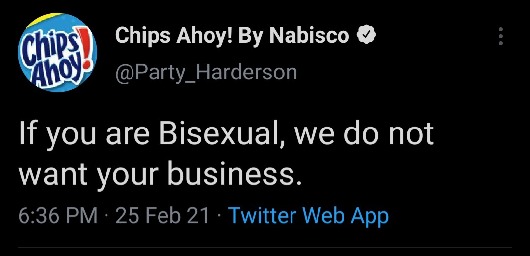 I simply must stan a Blue Check sacrifice. @Party_Harderson