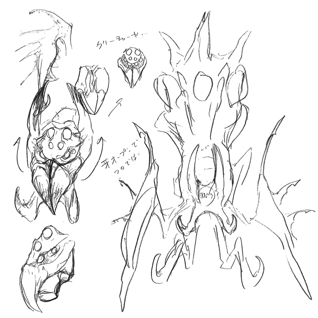 Monster Hunter Rise Concept Art: Rakna-Kadaki sketches. #MHRise 