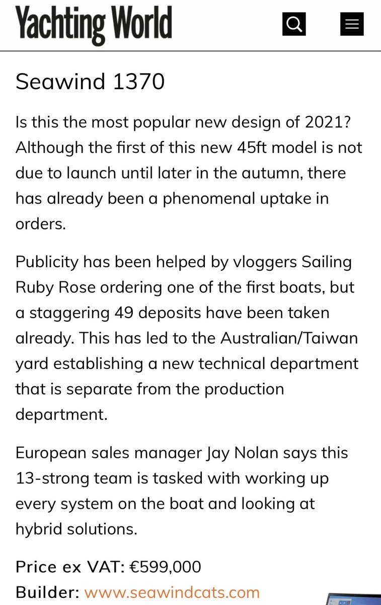 yachtrubyrose's tweet photo. Thanks @yachtingworld and @TobyHodgesYW. Hull #56 is the next available! Canβt wait for #rubyrose2 https://t.co/PTPlF5y91a