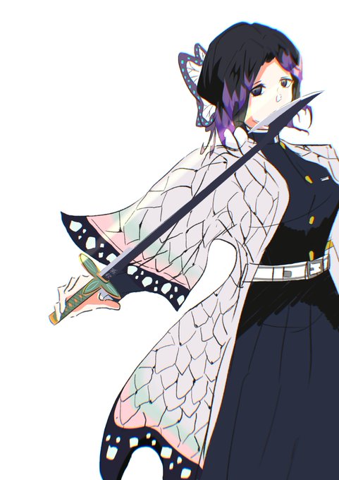 変わり果てた町eさんがTwitterに投稿した胡蝶しのぶ(鬼滅の刃)のイラスト。