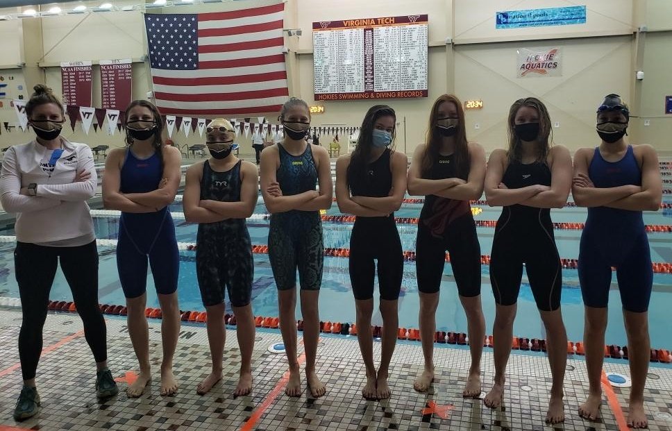 MonticelloAD's tweet photo. STATE CHAMPS!!!!!  Monticello Girls Swimming wins the 2021 @VHSL_ Class 3 State Championship!!!!!  Congrats to the entire Mustangs swim program for an awesome ascent over the last few years, culminating in the 2nd state title in @MonticelloHigh history! 🏆💪❤
#MonticelloFamily https://t.co/CYO0PuSW1X