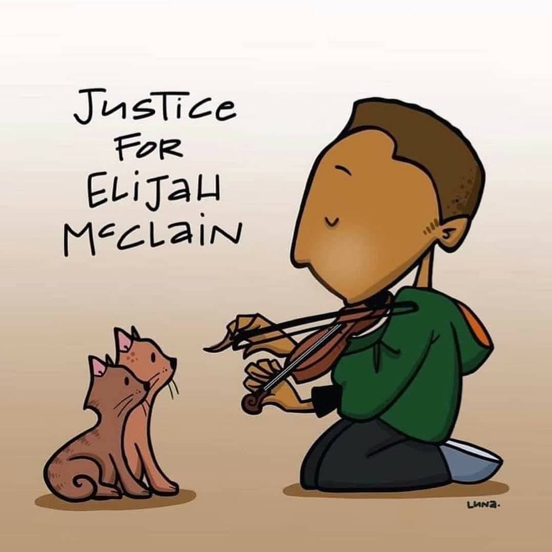 211Cats's tweet photo. #ElijahMcClain you should be alive &amp; celebrating your 25th birthday! You had so much more beauty to give this ugly world. You saw &amp; comforted our lonely kitty friends with your 🎻 music. As CATS your MURDER leaves us inconsolable. Why do HUMANS let this happen? #SayHisName #BLM https://t.co/NPws3fhVnU