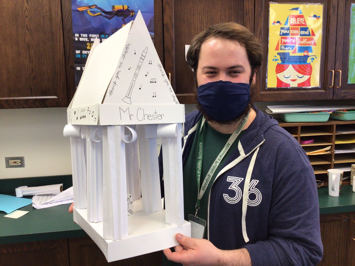 twalkerD36's tweet photo. When your students create a “god temple” dedicated to the band teacher. Love you Mr. Chester. #we36 https://t.co/vFuJXPQQ1k