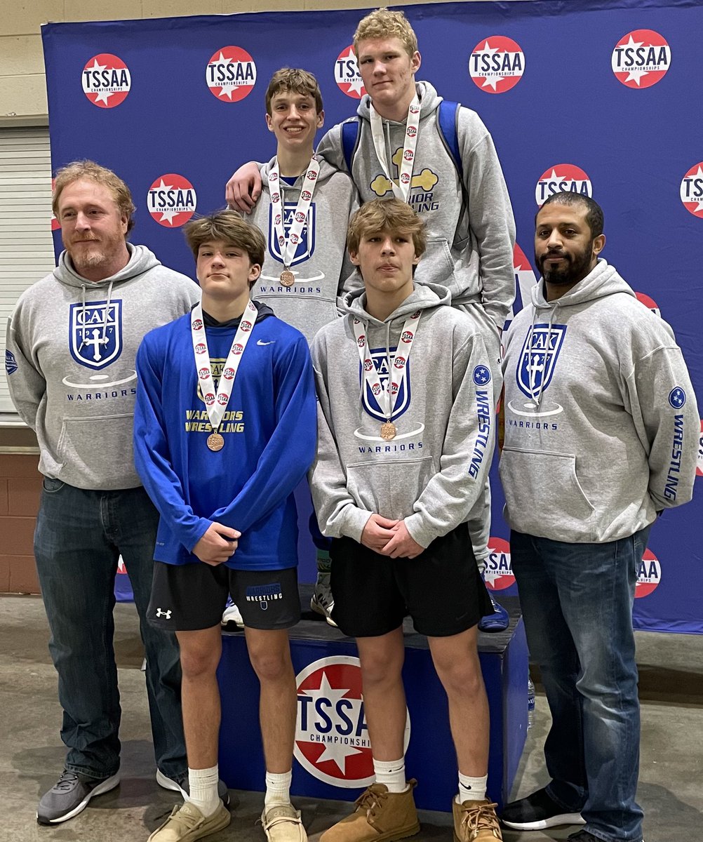 Congratulations to our Warrior wrestlers on a job well done and earning State Medals at the 2021 State Wrestling Tournament . Andrew Justice 4th place , Parker Sapp 4th place , Hawk Dunn 5th place, Ethan Fogle 4th place.