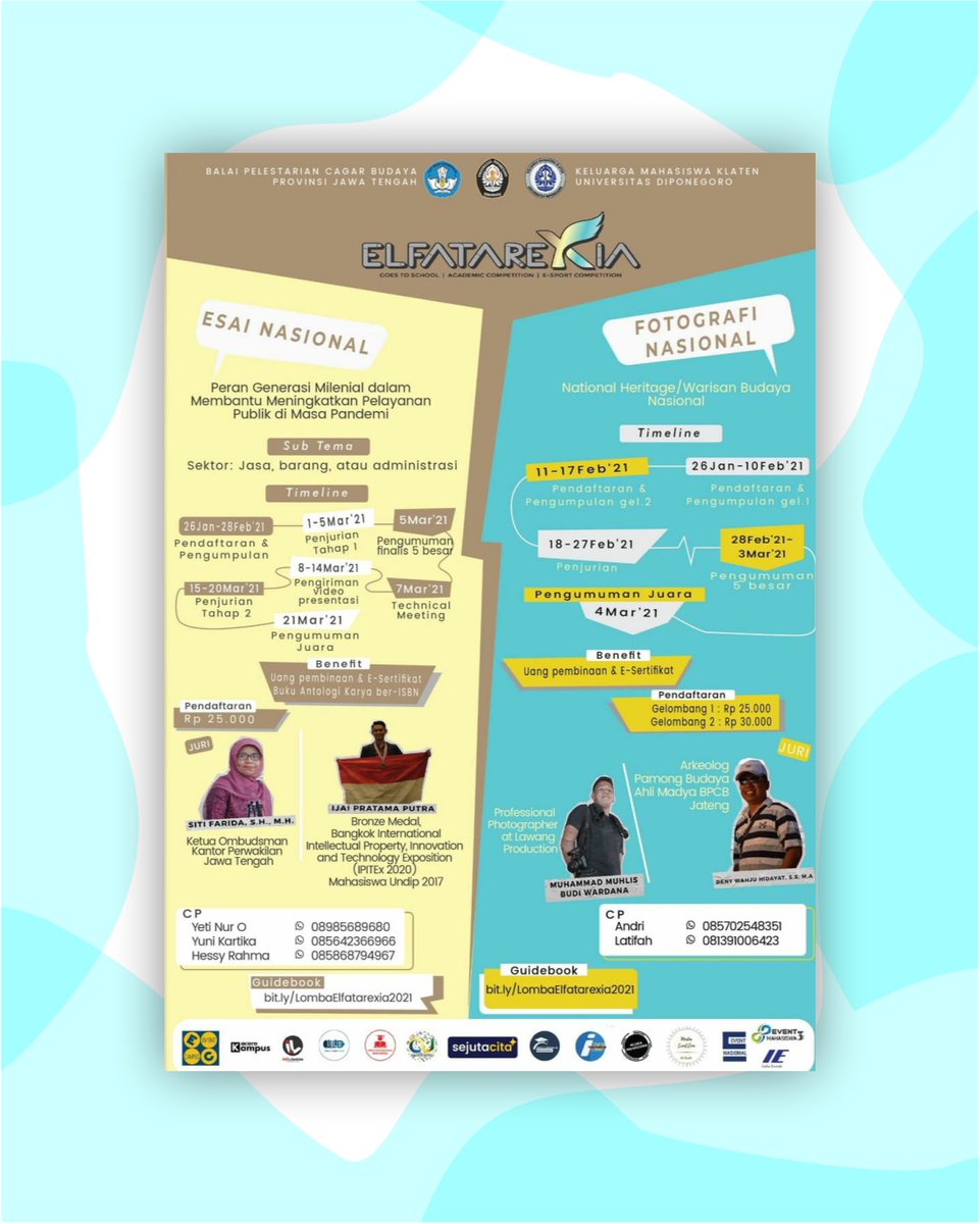 skuy ikutan! info lengkap dapat diakses: balailombaindonesia1.blogspot.com/2021/02/info-l…

#infolomba #esai #fotografi #lombaesai #lombaFotografi #elfatarexia2021 #balailombaindonesia #BLI