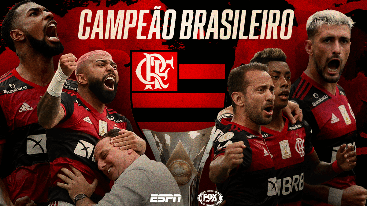 ESPNBrasil's tweet photo. BICAMPEÃO NA EMOÇÃO! 🤩🏆

No último segundo e de forma IMPRESSIONANTE, o Flamengo é o campeão brasileiro 2020! DINASTIA!

#FutebolNaESPN https://t.co/Rd8a9ltHIH