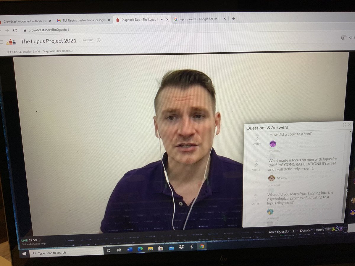 LAlupusLady's tweet photo. Cool when #KazyTauginas answers my question during the @HowseFoundation #TheLupusProject #LupusProject2021 https://t.co/DriPOZTodc