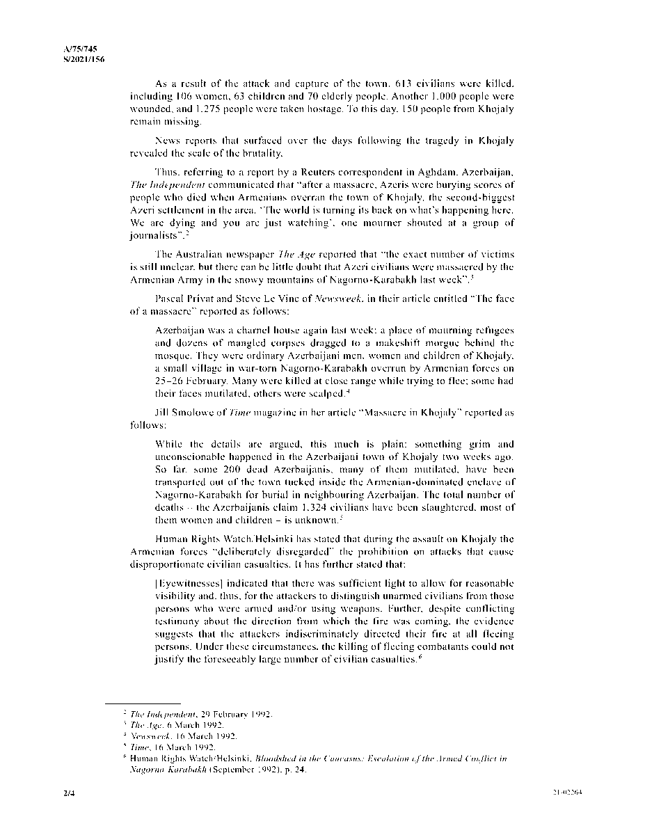 AzmissionUN's tweet photo. #JusticeForKhojaly: 
Letter to the United Nations Secretary-General
 @UN 
➡️https://t.co/jJqiU9TULf https://t.co/PeKn43ra9N