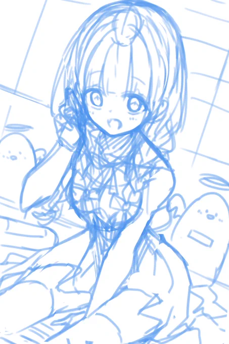ラフと線画

 #スーふぁみ 