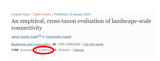 ConserveEcology's tweet photo. As of this week I am officially a cited author!! :D :) :D #AcademicChatter #phdchat #phdlife https://t.co/xviprFPC5W