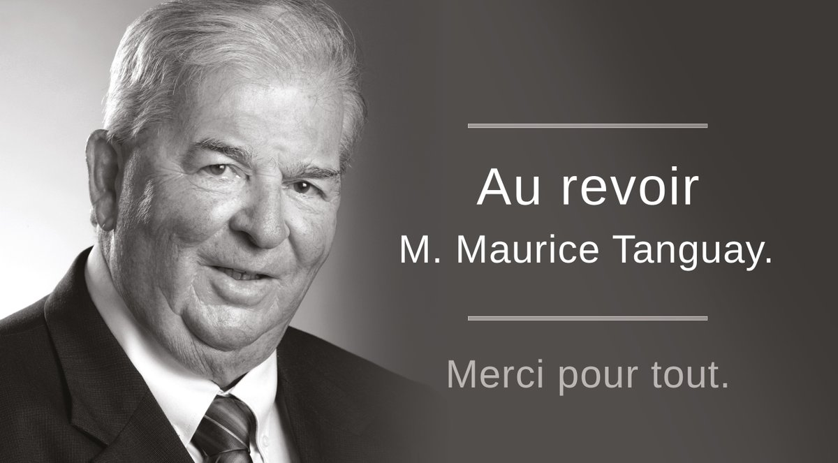 AmeublementsT's tweet photo. Au revoir M. Maurice Tanguay. 
Merci pour tout. https://t.co/JSYcvXvJ0i