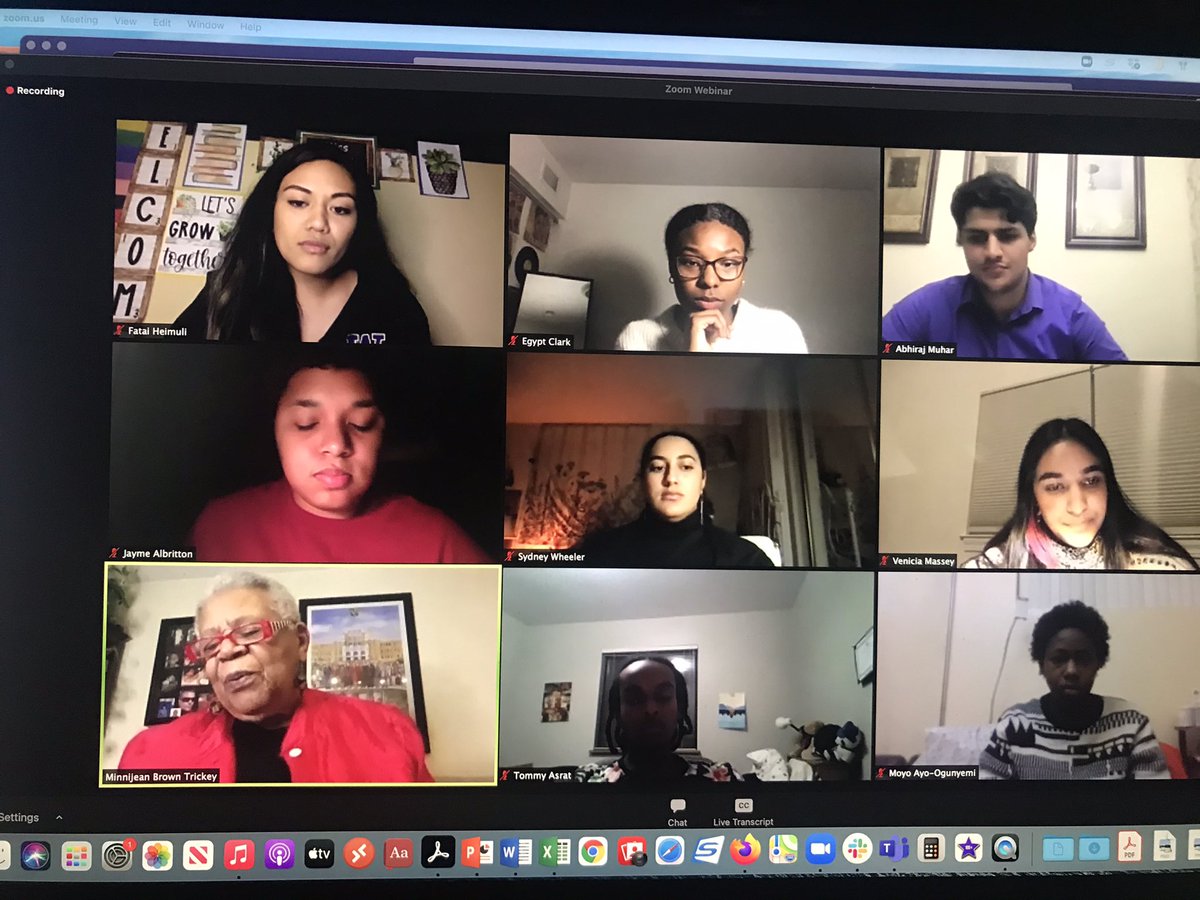 Honored! Ms. Minnijean Brown Trickey #LittleRockNine in conversation with Foothill College #IamFoothill  students!