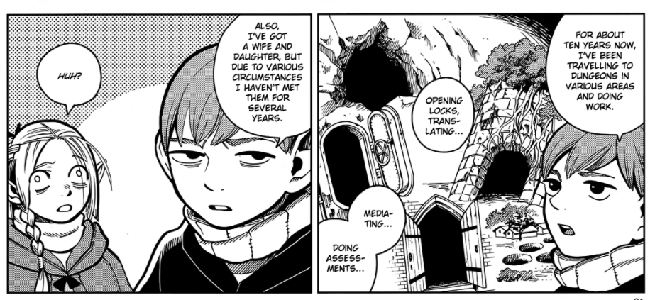 the way the first time they mention his wife &amp; kids is on the 48th chapter in one line and its never brought up again 
