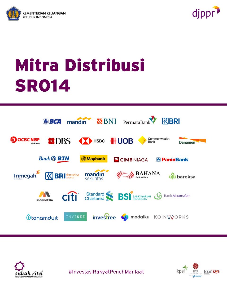 IDX_BEI's tweet photo. Kabar baik bagi para investor dan calon investor!

Pemerintah akan terbitkan sukuk ritel seri #SR014! dengan partisipasi kalian dalam investasi #SR014 adalah bentuk nyata kontribusi kalian untuk membangun negeri.

Pemesanan mulai tanggal 26 Februari - 17 Maret 2021. https://t.co/GljSG0hqI7