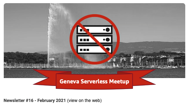 Latest newsletter of the Geneva Serverless Meetup. It covers the full month, lots of good content! …erless-geneva-meetup.s3.amazonaws.com/202102/index.h…

I'm also looking for a speaker, someone who implemented serverless on his/her project and have things to show/share. Please contact me!