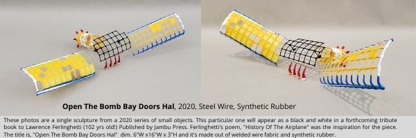 richalp411's tweet photo. "Open The Bomb Bay Doors Hal", 2020
Steel Wire, Synthetic Rubber
#artsy_art #dailyart #visualart #inspiration4 #artists
#indiewire #indiedev #artbot #artonline #onlineartgallery #nerdyflow #arttwt #repost #arteyart #cultura #fotografia #artshare #artprint #scifiart #FridayVibes https://t.co/7D5pJGS64d