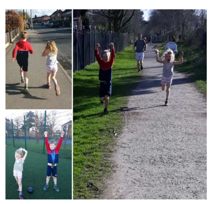 MandyDent2's tweet photo. @Cloverlea1917 Asa and his sister Annabel completed their February marathon challenge today,  having covered 26.2 miles in 5 hours, 1 minute and 8 seconds.  They've raised more than £200 for the RSPB. 🤩🏅. Well Done. We are very proud of your achievements. #achieving #caring https://t.co/k6sQpylZOY