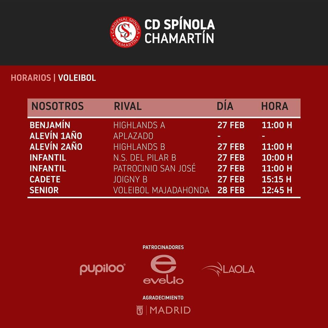 CD_Spinola's tweet photo. Horarios de los partidos de este fin de semana #cdspinola https://t.co/5OQB41wzQ1