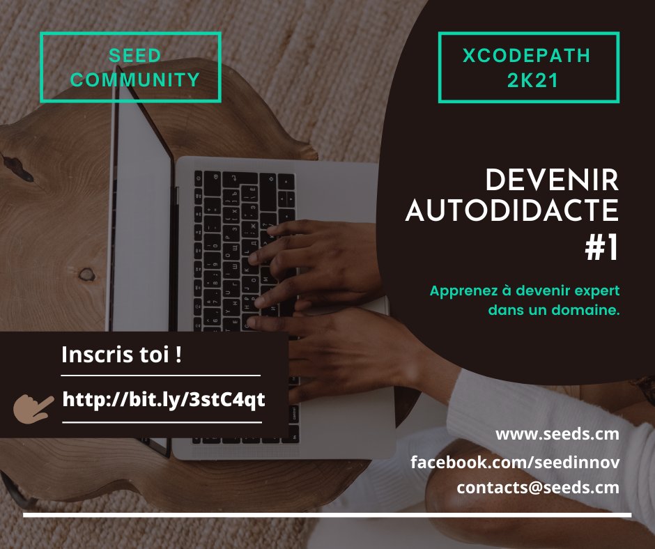 LeSeedMag's tweet image. Une formation autodidacte repose sur de la discipline. C&apos;est &quot;apprendre à apprendre&quot;. Rejoins le  XCodePath2k21  et décide de te former maintenant dans un domaine de ton choix ! 
Inscrits toi :👉 buff.ly/3ssxgS7
Nombre de places limité. 
#xcodepath #xcodepath2k21 #seed