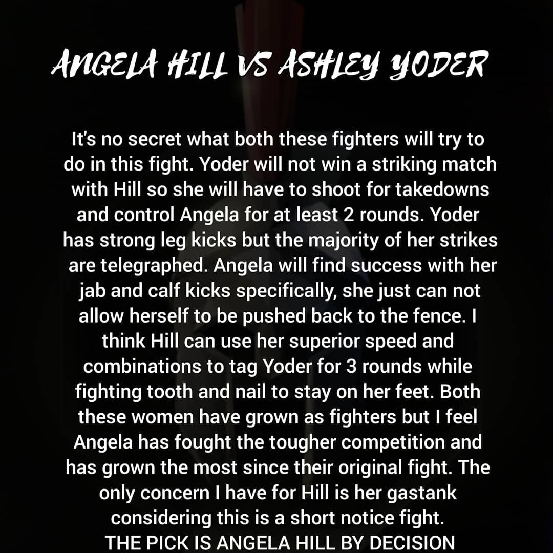 MmaTakedown's tweet image. #angelahill vs #ashleyyoder 
#UFCVegas20