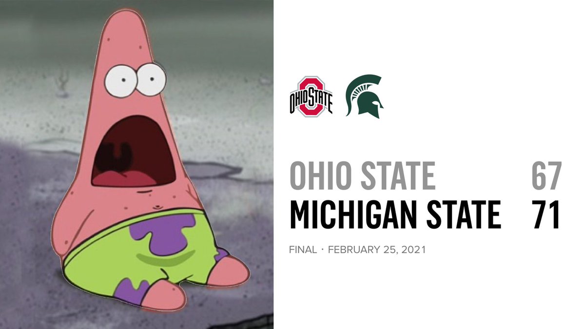 CBBonFOX's tweet photo. 😱 @MSU_Basketball takes down No. 4 Ohio State in East Lansing https://t.co/UTtJ2zQp4U