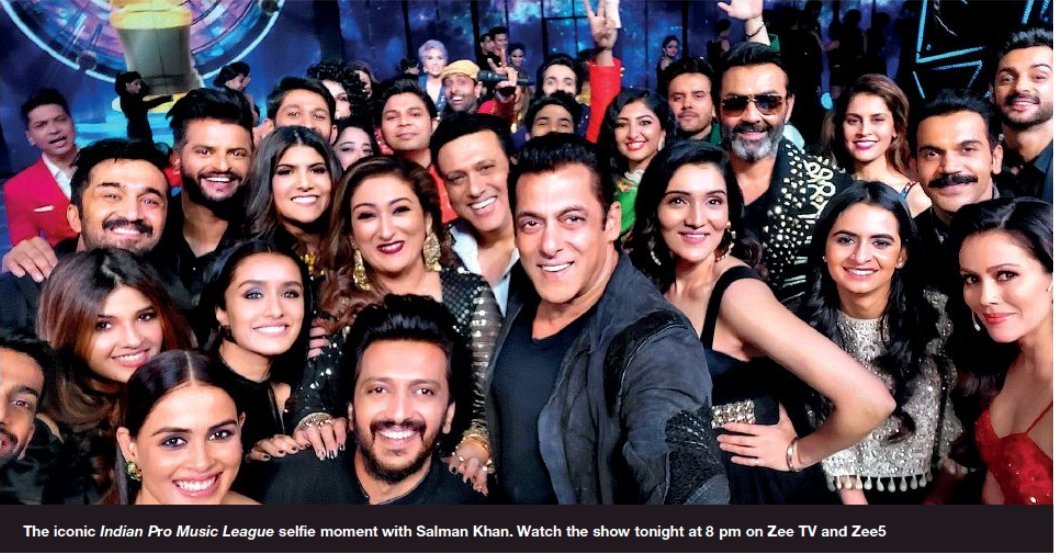 Tonight at 8 pm on @ZeeTV 

#IndianProMusicLeague #SalmanKhan