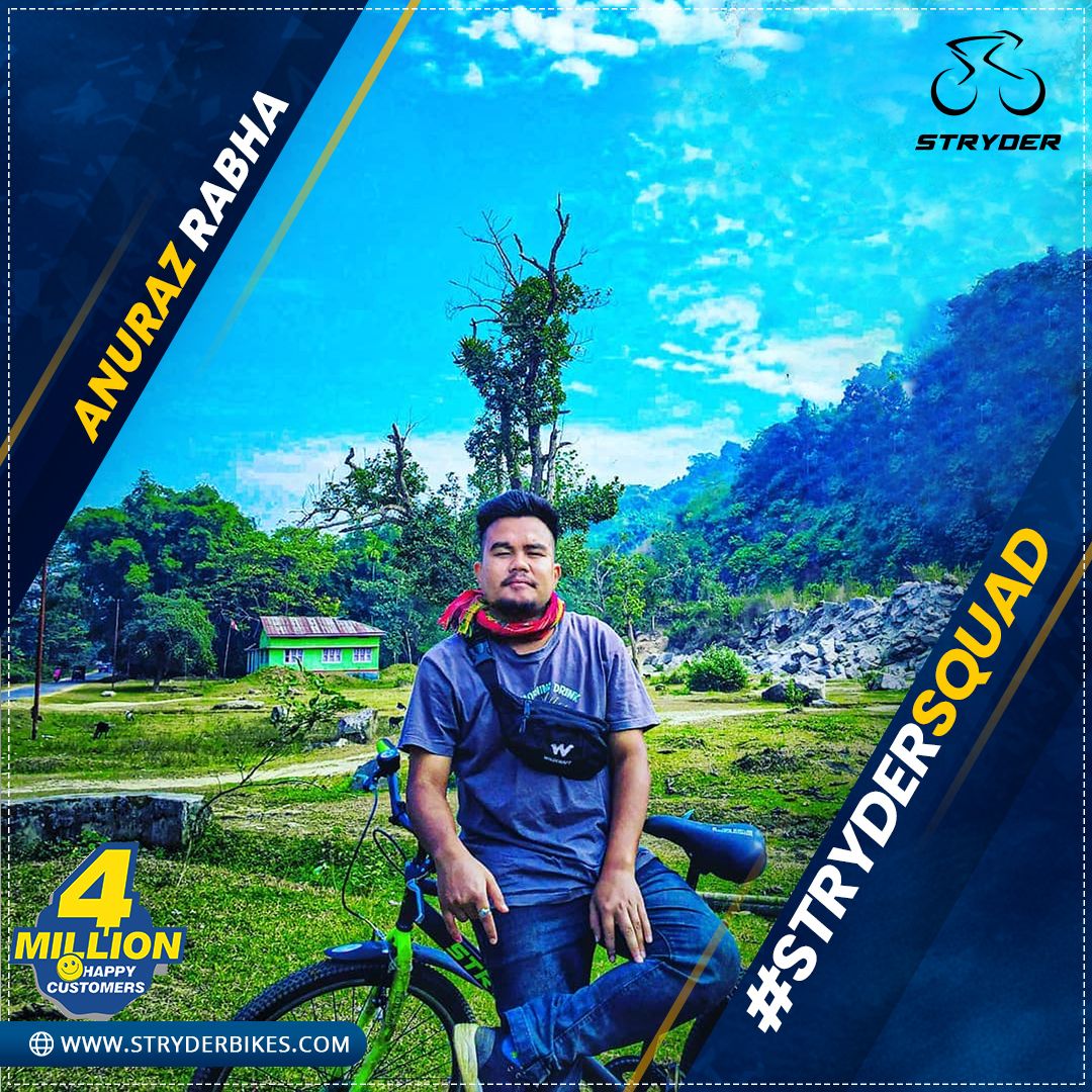 Biking is all the adrenaline Anuraz needs. His passion for biking makes him a member of the #StryderSquad. Share your love for biking to get featured by us. Buy a Stryder today. #StryderBikes

#StryderLife #FitIndia
