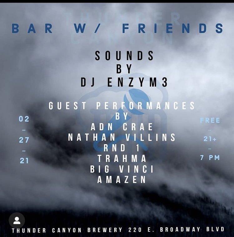 Rach3L_V33's tweet photo. #Tucson come on out on Saturday night and catch a vibe with friends. My favs will be performing along with more artists 🙃 I will also be selling my art and doing live art as well🎨
Brought to you by #rturnent 🔥 https://t.co/VycnAYHhRO
