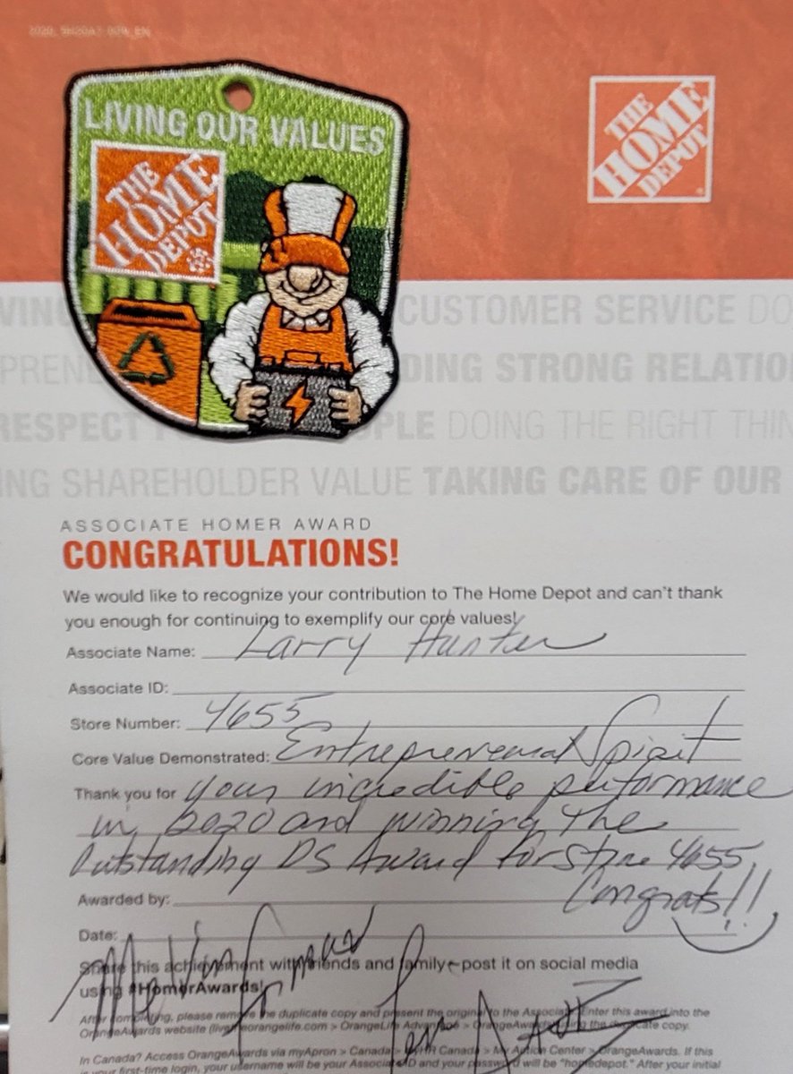 MarcusINOrange's tweet photo. Congrats to @LarryHu17237719 for being recognized as an Outstanding DS for the South Atlantic Region!  Thank you for EVERYTHING you have done &amp; will continue to do to keep THD 4655 striving to be great!  So proud of you!#d207pride @DaleanaO @willirp67 @forman_melvin @TerriDavisB https://t.co/S3eanwyNNd