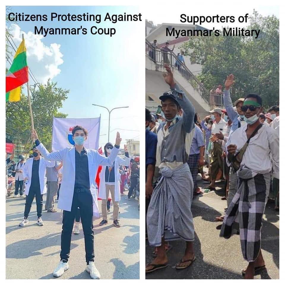 ChyuChy46038449's tweet photo. Dear world, Believe you see the difference!#SpringRevolution_Myanmar
#WhatsHappeningInMyanmar
#Save_Myanmar
#CivilDisobedienceMyanmar
#Milkteaallience
#RespectOurVotes
#FreeOurLeaders
#RejectMilitaryCoup
#HumanRightsViolations https://t.co/bQ6lVTSqc0