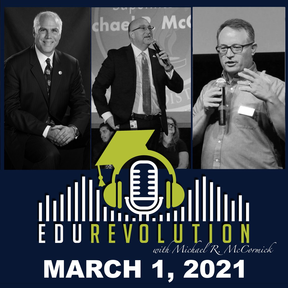Mike_McCormick2's tweet photo. SO EXCITED to announce the first episode of my new podcast "EduRevolution."  Listen in on March 1 as @jcorippo, @sonnymagana, and I discuss the tenets of EduRevolution.  Join the Revolution wherever you hear your podcasts or by visiting https://t.co/pr1HwUp677 https://t.co/UEt6OgFck6