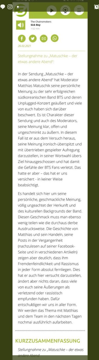 Bangtan_Austria's tweet photo. Bayern3 hat ein Statement abgegeben :/

https://t.co/rOIFUKlWP7 https://t.co/71fGh4mjth
